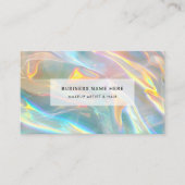 QRコードモダンホログラフィエレガントー検出 名刺 (正面)