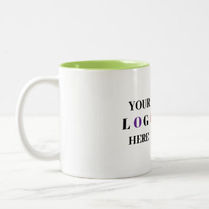 QRコードモダンマグ付きビジネスロゴ ツートーンマグカップ