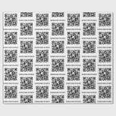 QRコードモダンミニマリスト ラッピングペーパー (フラット)