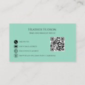 QRコードモダンミニマリスト 名刺 (裏面)