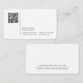 QRコードモダンミニマルシンプルプロフェッショナル  名刺 (正面/裏面)