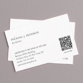 QRコードモダンミニマルプロフェッショナルテンプレート 名刺