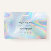 QRコードモダンメイクアップアーティスト従業員ホログラフィック バッジ (裏面)