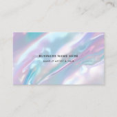 QRコードモダンメイクアーティストホログラフィエレガントック 名刺 (正面)