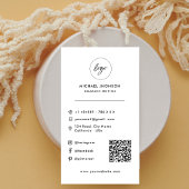 Qrコードモダンロゴのミニマルなソーシャルメディアアイコン 名刺