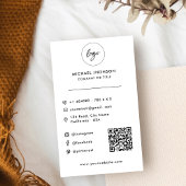 Qrコードモダンロゴのミニマルなソーシャルメディアアイコン 名刺