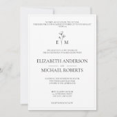 QRコードモダン付きカトリック結婚式招待状 招待状 (正面)