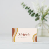 QRコードモダン付きテラコッタ名刺 名刺 (スタンド正面)