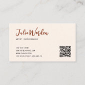 QRコードモダン付きテラコッタ名刺 名刺 (裏面)