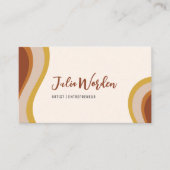 QRコードモダン付きテラコッタ名刺 名刺 (正面)