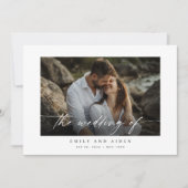 Qrコードモダン付きフォト結婚式招待状 招待状 (正面)