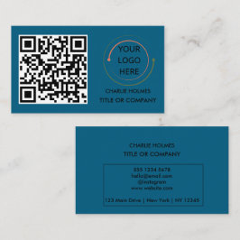 QRコードモダン付きプロフェッショナル名刺 名刺