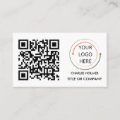 QRコードモダン付きプロフェッショナル名刺 名刺 (正面)