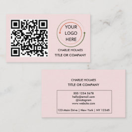 QRコードモダン付きプロフェッショナル名刺 名刺
