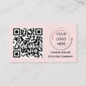 QRコードモダン付きプロフェッショナル名刺 名刺 (正面)