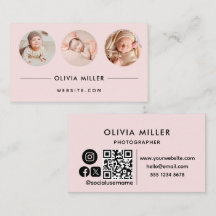 QRコードモダン付きプロフェッショナル名刺