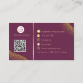 QRコードモダン付きプロフェッショナル名刺 名刺 (裏面)