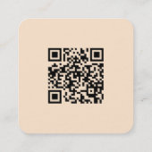 QRコードモダン付きミニマルインテリアデザイナー スクエア名刺 (裏面)