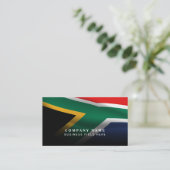 QRコードモダン付き南アフリカ国旗 名刺 (スタンド正面)