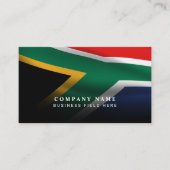QRコードモダン付き南アフリカ国旗 名刺 (正面)