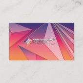 QRコードモダン光沢カラフルグラデーション技術3Dアート 名刺 (正面)