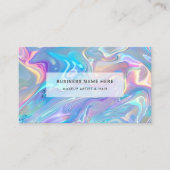 QRコードモダン入エレガント断ホログラフィック 名刺 (正面)