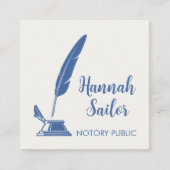 QRコードモダン公証人公債署名業者 スクエア名刺 (正面)