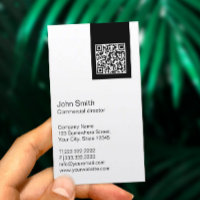 QRコードモダン商業取締役名刺