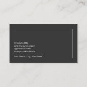 QRコードモダン木炭ブラックソフトグレーロゴ 名刺 (裏面)