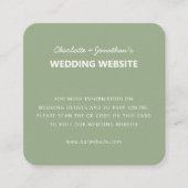 QRコードモダン秋の結婚式シンプルWebサイト エンクロージャーカード (正面)