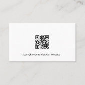 QRコードモダン美容師シザーズブラック 名刺 (裏面)