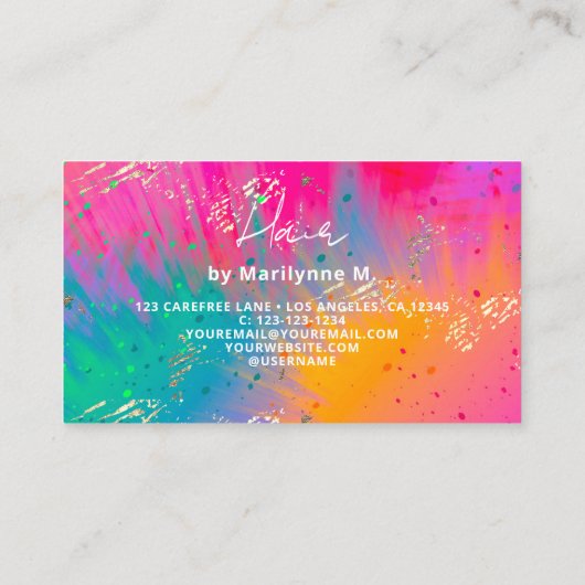 QRコードモダン美容師名刺 名刺 (裏面)