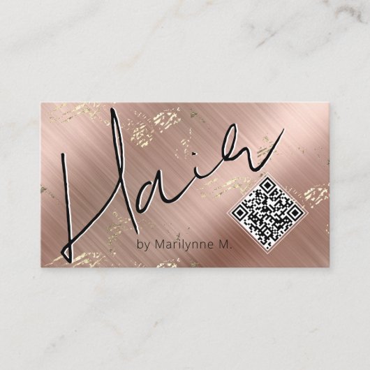 QRコードモダン美容師名刺 名刺 (正面)