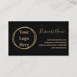 QRコードモダン黒ミニマル金ゴールド 名刺