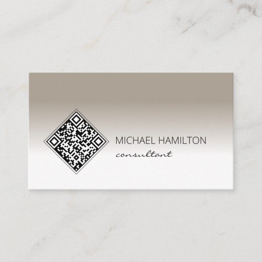 QRコードモダン 名刺 (正面)