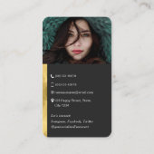 QRコードモデルのアーティストダンサーのパフォーマンス写真 名刺 (裏面)