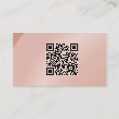 Qrコードモデレートサーモンモダンニートシェード 名刺 (裏面)