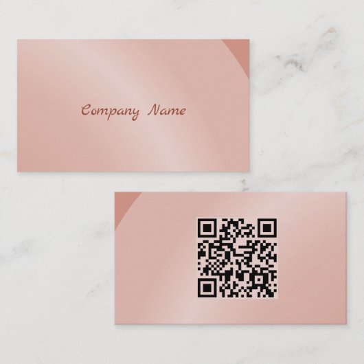 Qrコードモデレートサーモンモダンニートシェード 名刺 (正面/裏面)