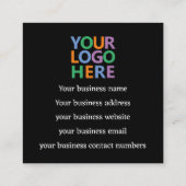 QRコードユニークスキャン可能パーソナライズされたWebサイト スクエア名刺 (裏面)