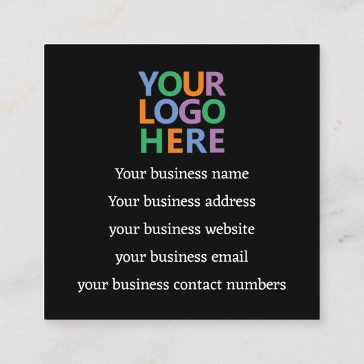 QRコードユニークスキャン可能パーソナライズされたWebサイト スクエア名刺 (裏面)