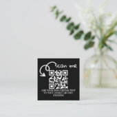 QRコードユニークスキャン可能パーソナライズされたWebサイト スクエア名刺 (スタンド正面)