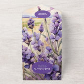 QRコードユニークフローララ結婚ベンダー オールインワン招待状 (外側)