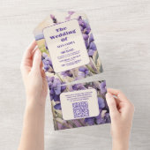 QRコードユニークフローララ結婚ベンダー オールインワン招待状 (貼ってはがせる)