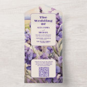 QRコードユニークフローララ結婚ベンダー オールインワン招待状 (内側)