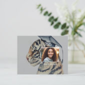 QRコードユニーク付き卒業招待状はがき インビテーションポストカード (スタンド正面)