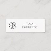 QRコードヨガインストラクターOMシンボル スキニー名刺 (正面)