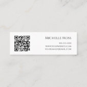 QRコードヨガインストラクターOMシンボル スキニー名刺 (裏面)