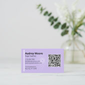 QRコードヨガ先生サードアイヨガスタジオ 名刺 (スタンド正面)
