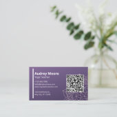 QRコードヨガ先生テンプレート 名刺 (スタンド正面)