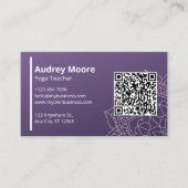 QRコードヨガ先生テンプレート 名刺 (正面)